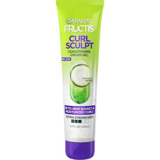 Fructis Style Curl Sculpt Conditioning Cream Gel for Bounce & Moisture, 5.1 Fl Oz, 1 Count (Packaging May Vary)